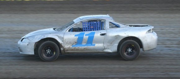 Shawn DePriest, in his No. 11 race car, is hoping to win big Saturday night in Lemoore. 